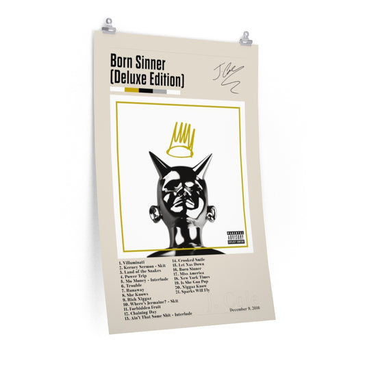 Born Sinner - J. Cole Premium Matte Poster