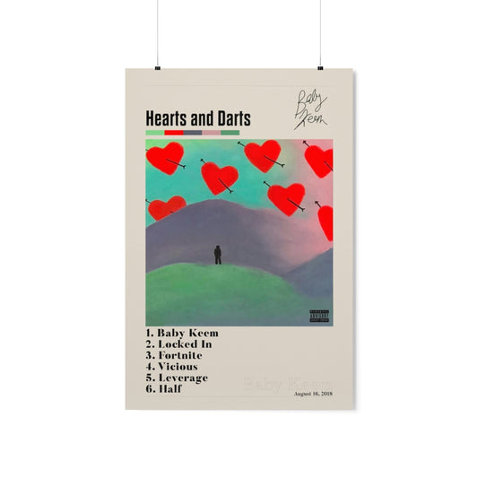 Hearts and Darts - Baby Keem Premium Matte Poster